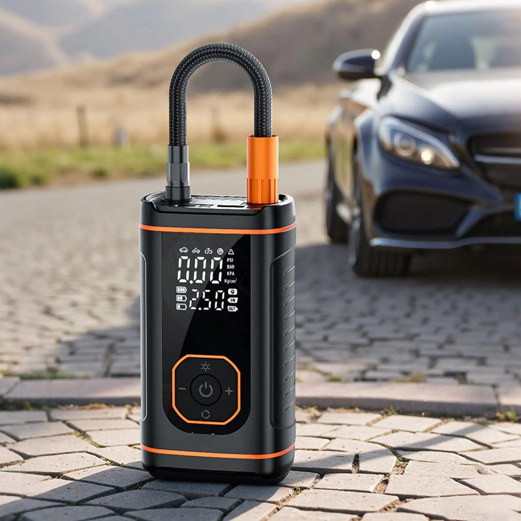 Portable Air Compressor USB Rechargeable Inflation Automotive Tools Car Tire Air Pump Portable for Auto Vehicle Motorcycle