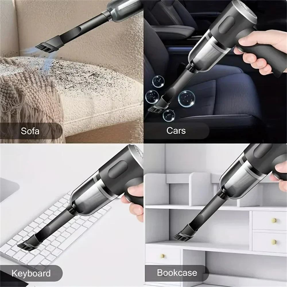 Car Vacuum Cleaner Portable Small Vacuum Cleaner For Multi Purpose Vehicle Small Household Pump Handheld Car Vacuum Cleaner 3In1