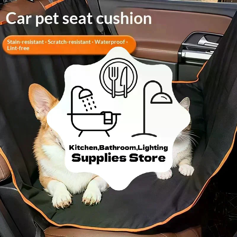 Waterproof Pet Car Seat Cover – Rear Seat Protector for Dogs & Cats