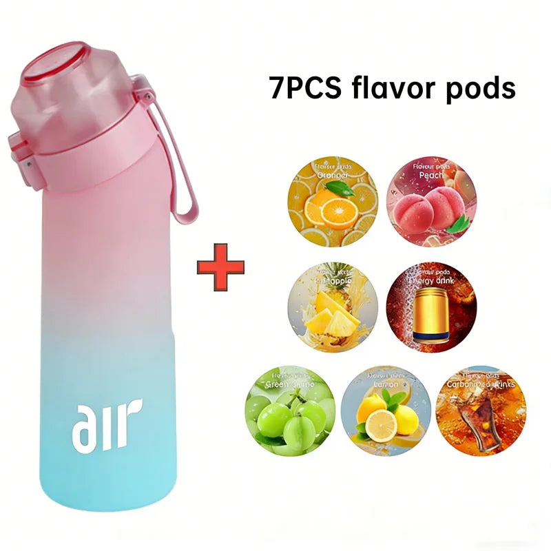 Scented Water Bottle – 7 Flavor Pods | 650ml Sport Bottle
