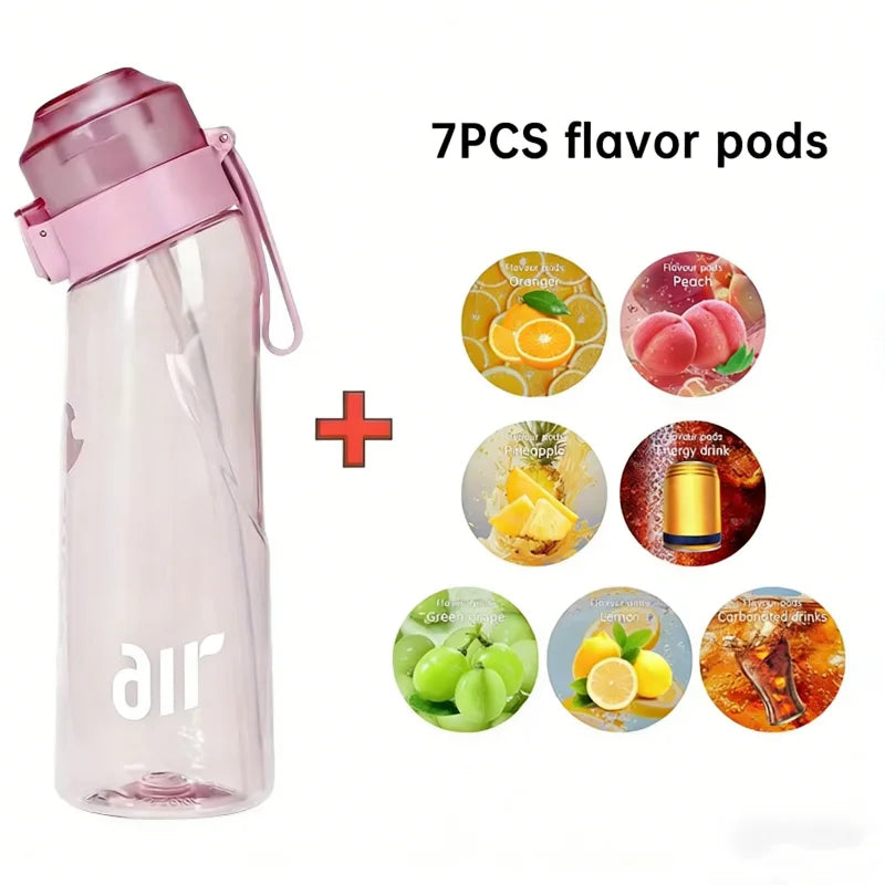 Scented Water Bottle – 7 Flavor Pods | 650ml Sport Bottle