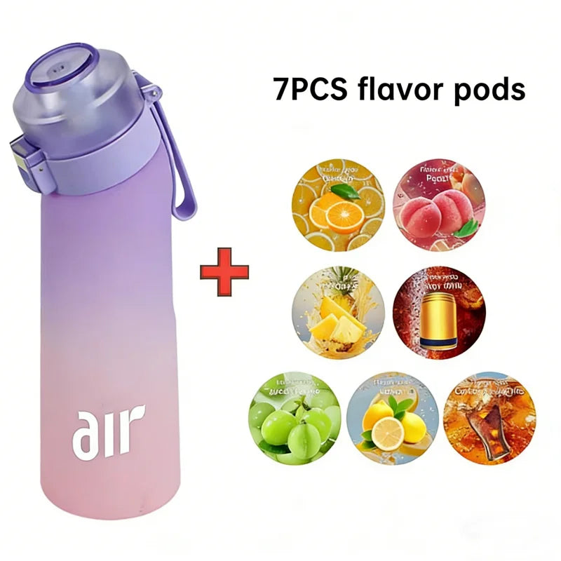 Scented Water Bottle – 7 Flavor Pods | 650ml Sport Bottle