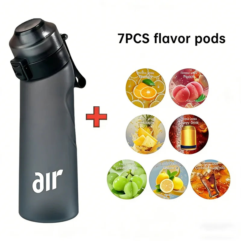 Scented Water Bottle – 7 Flavor Pods | 650ml Sport Bottle