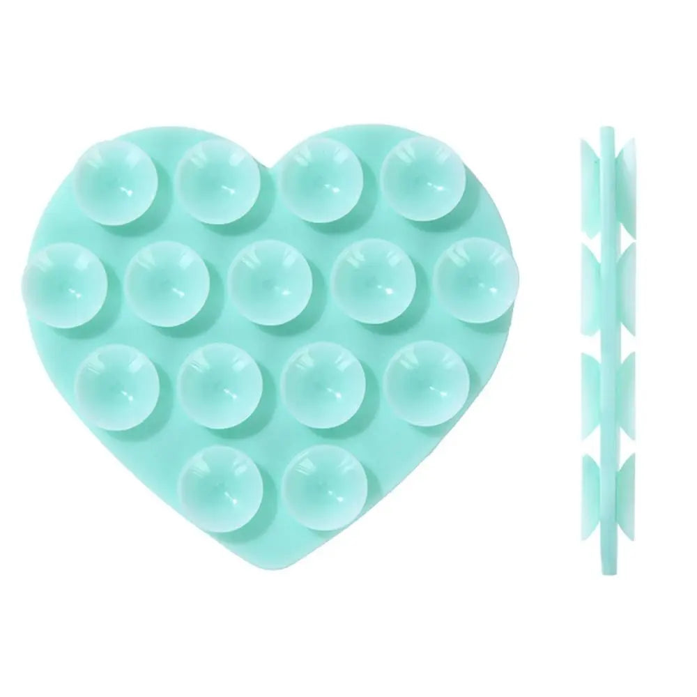 Heart-Shape Silicone Car Phone Holder – Suction Cup Dashboard Mount