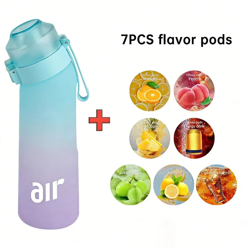 Scented Water Bottle – 7 Flavor Pods | 650ml Sport Bottle