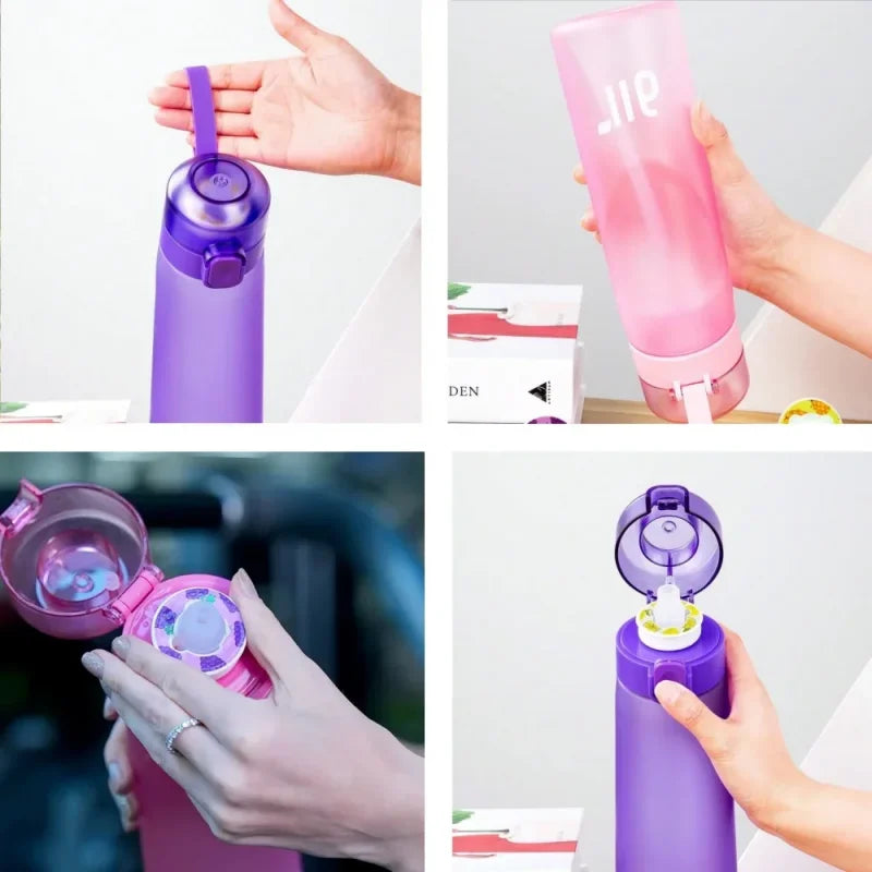 Scented Water Bottle – 7 Flavor Pods | 650ml Sport Bottle