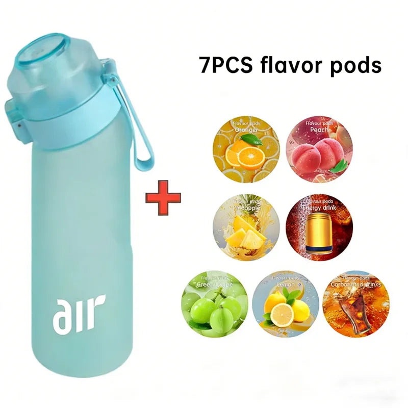 Scented Water Bottle – 7 Flavor Pods | 650ml Sport Bottle