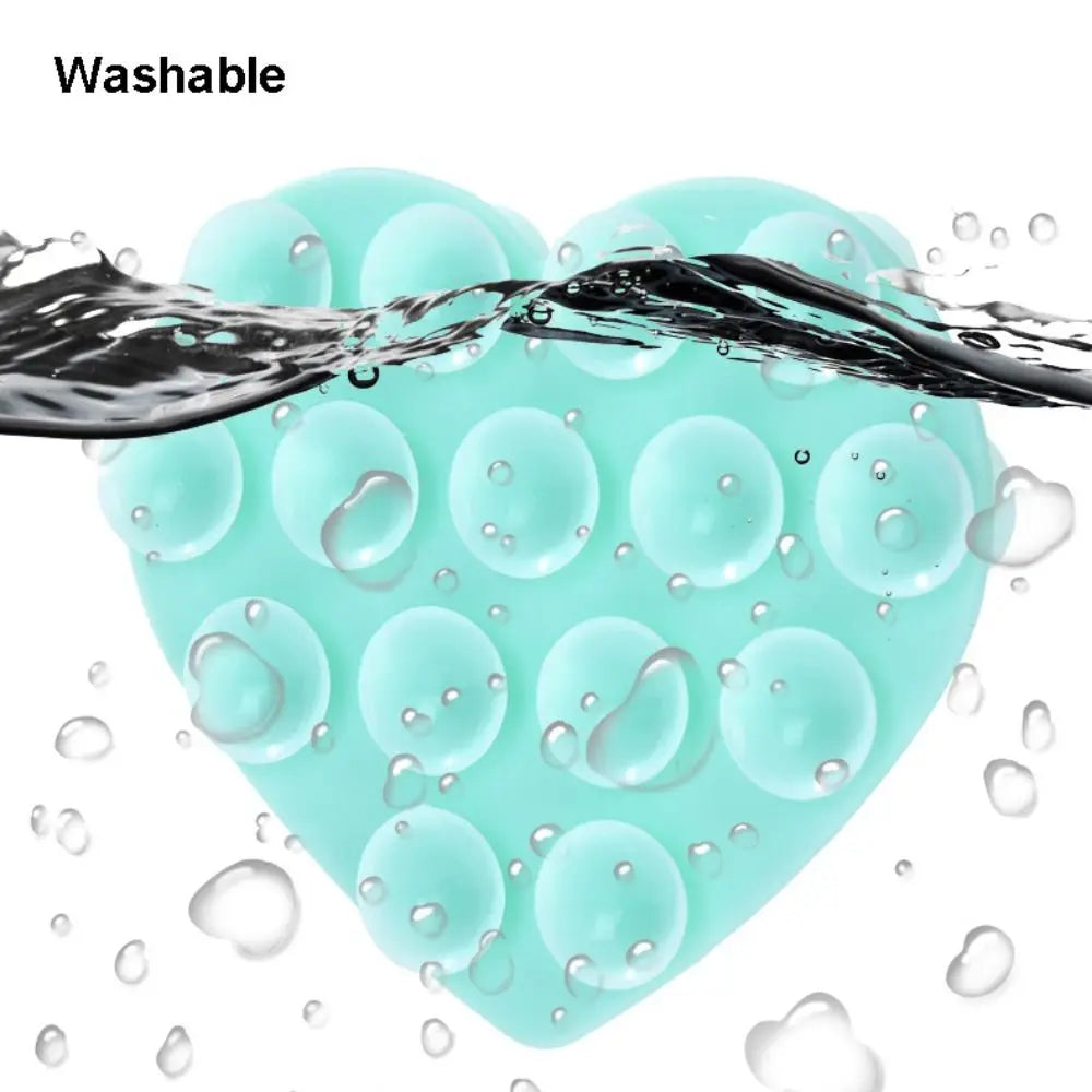 Heart-Shape Silicone Car Phone Holder – Suction Cup Dashboard Mount