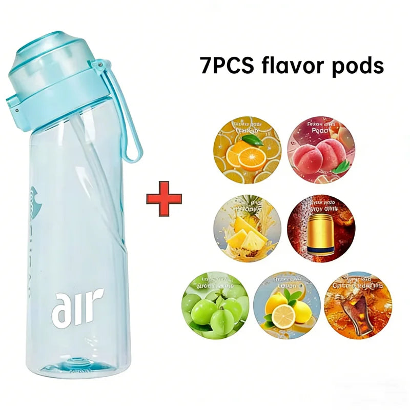 Scented Water Bottle – 7 Flavor Pods | 650ml Sport Bottle