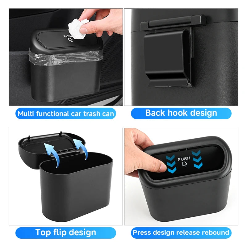 Car Trash Bin – Hanging Clamshell Garbage Can