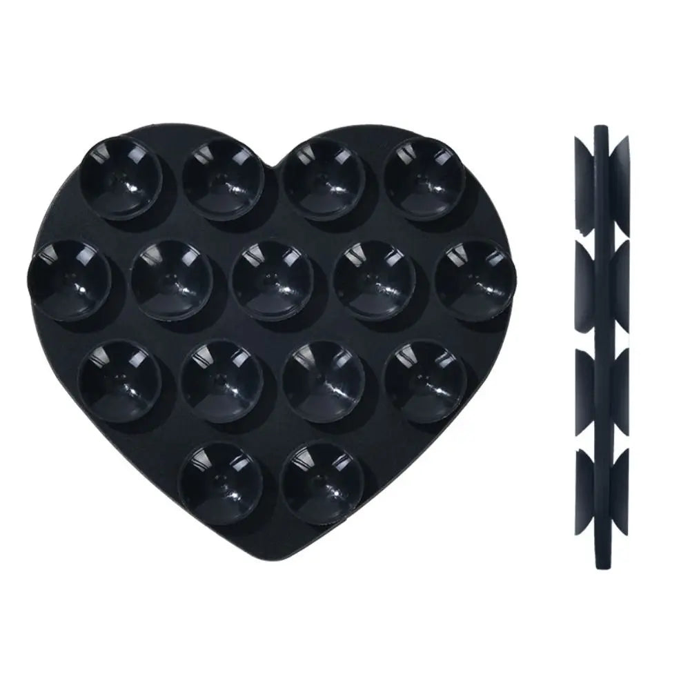 Heart-Shape Silicone Car Phone Holder – Suction Cup Dashboard Mount