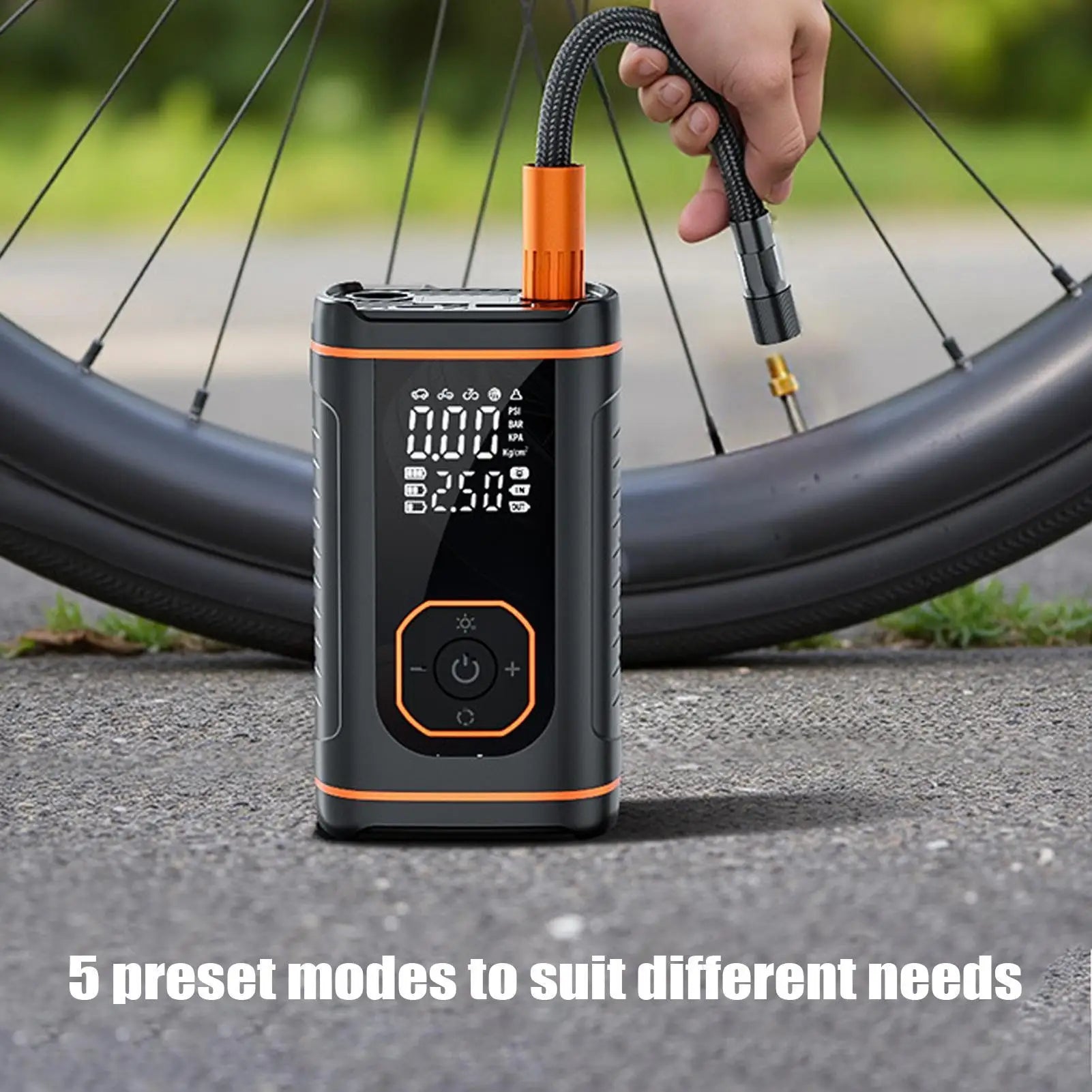 Portable Air Compressor USB Rechargeable Inflation Automotive Tools Car Tire Air Pump Portable for Auto Vehicle Motorcycle