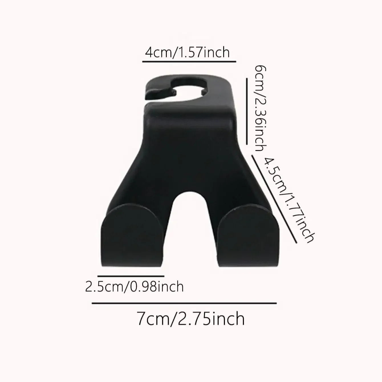 2Pcs-Car Rear Seat Double Head Storage Hook Auto Seat Headrest Hanger Handbag Phone Holder Organizer Hook Clip Decor Car Gadget