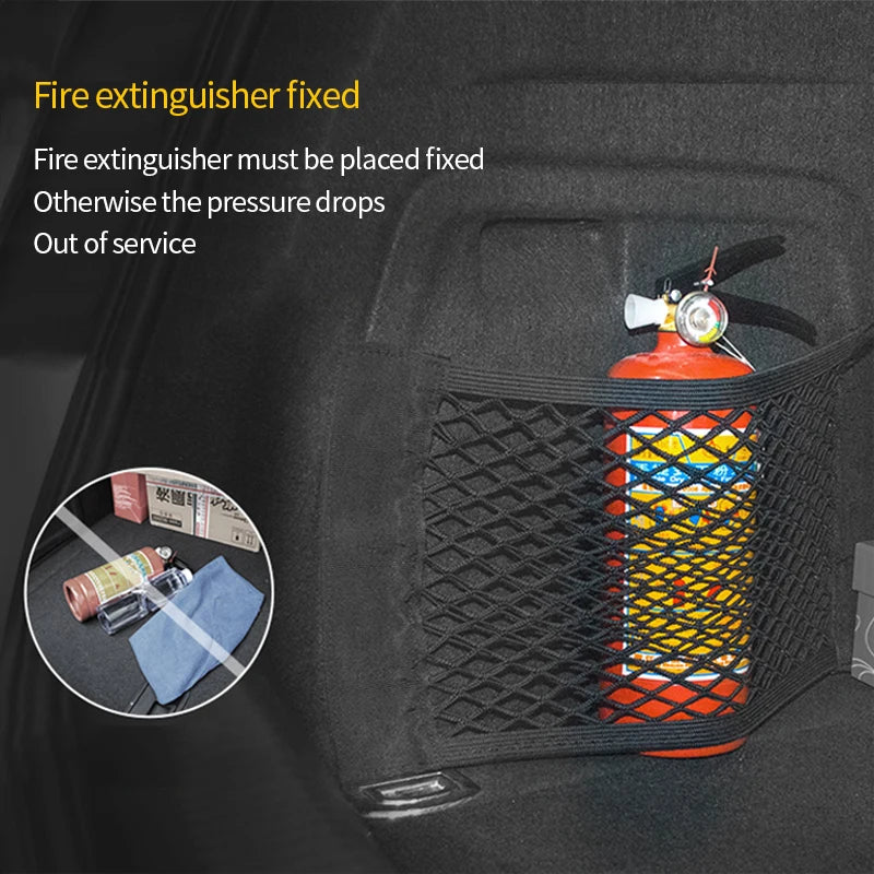 Car Trunk Storage Bag Nylon Mesh Nets Auto Back Rear Trunk Organizer Elastic String Luggage Net Holder Pocket Vehicle Supplies
